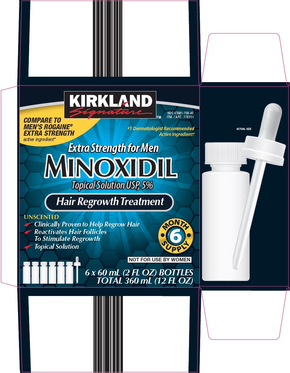 Kirkland 5% Minoxidil for Men - Front of Box