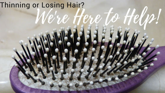 We're here to help men and women with hair thinning and hair loss.